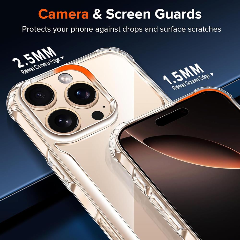 Rugged TPU für Apple iPhone 16 Pro Max in Transparent