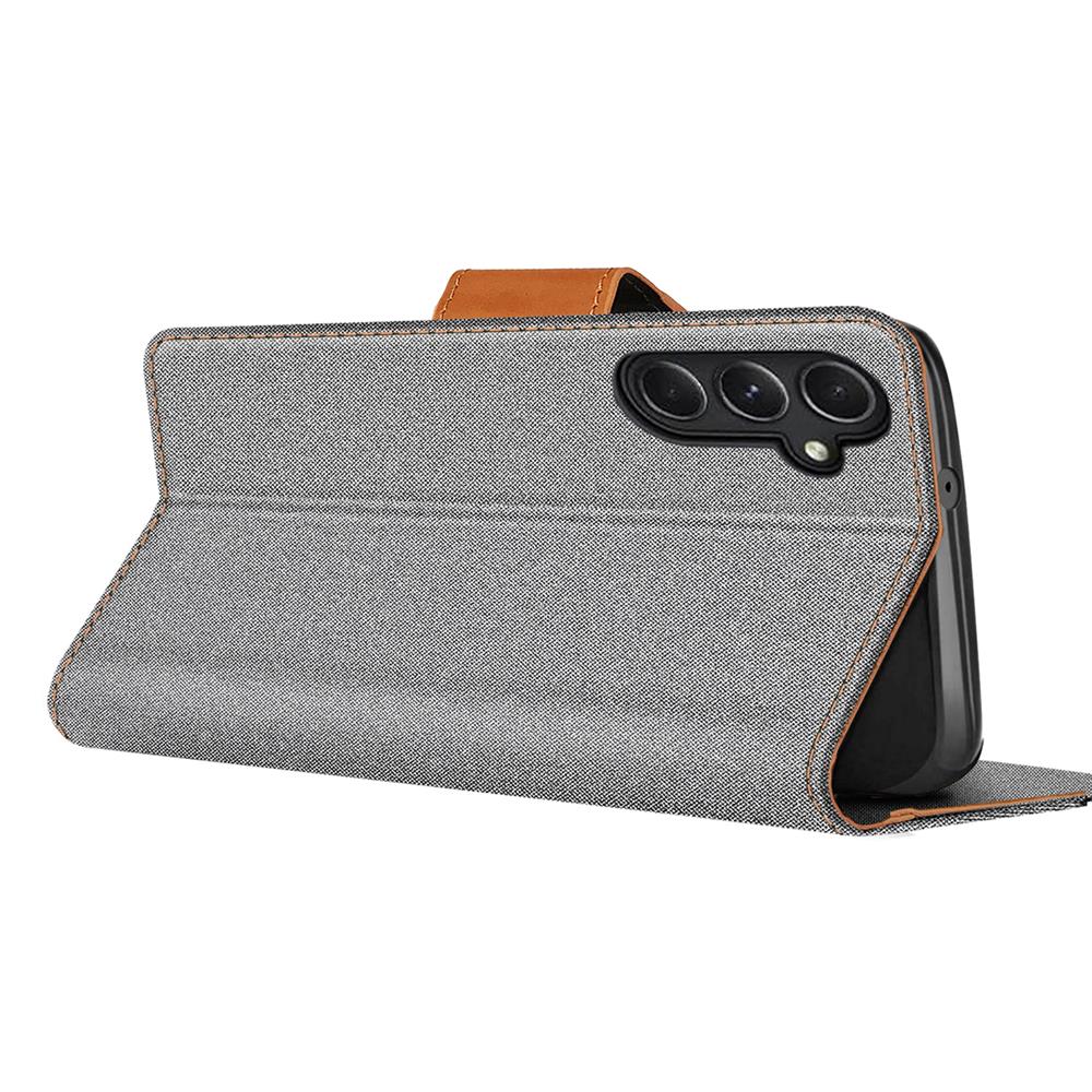 Textil Wallet für Samsung Galaxy S24 FE in Grau