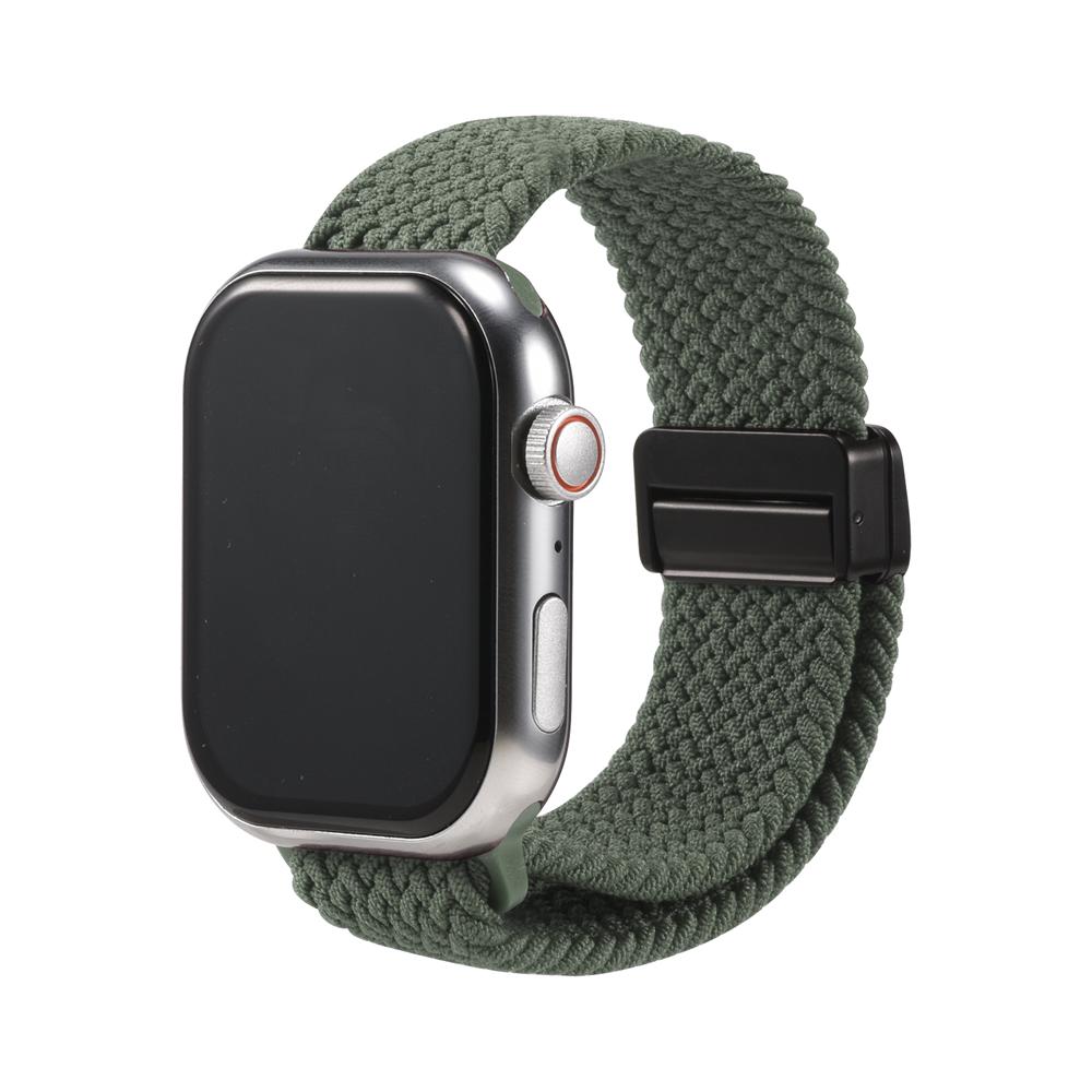 Loop Nylonarmband für Apple Watch 1-11/SE1-3/Ultra1-3 - 42/44/45/49mm in Olivgrün - Universal