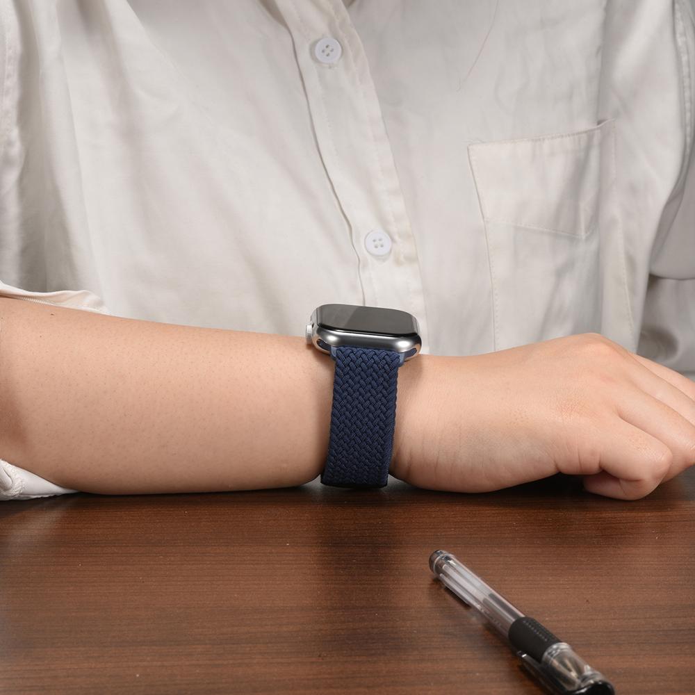 Loop Nylonarmband für Apple Watch 1-11/SE1-3/Ultra1-3 - 42/44/45/49mm in Sturmblau - Universal