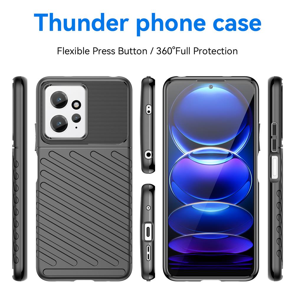 Thunder Case für Xiaomi Redmi Note 12 (4G) in Schwarz