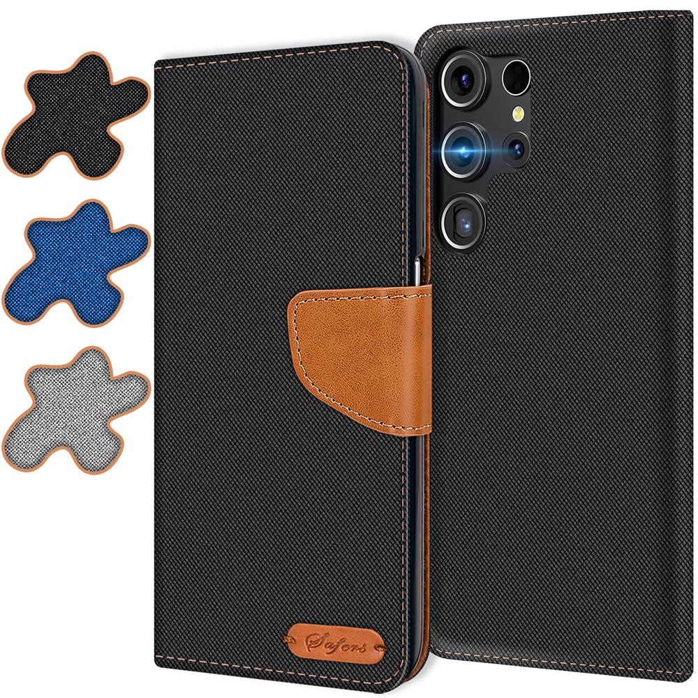 Textil Wallet für Samsung Galaxy S24 Ultra