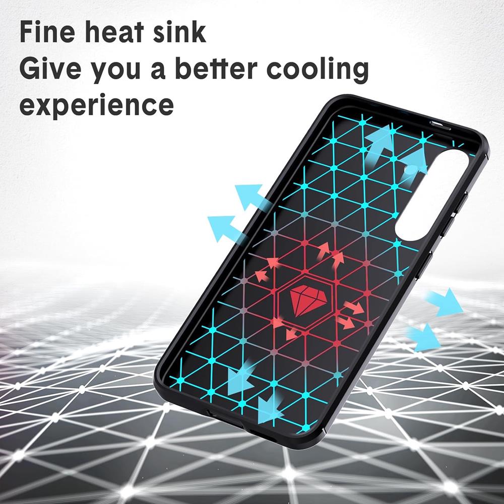 Carbon Brush TPU für Samsung Galaxy S24 FE in Schwarz