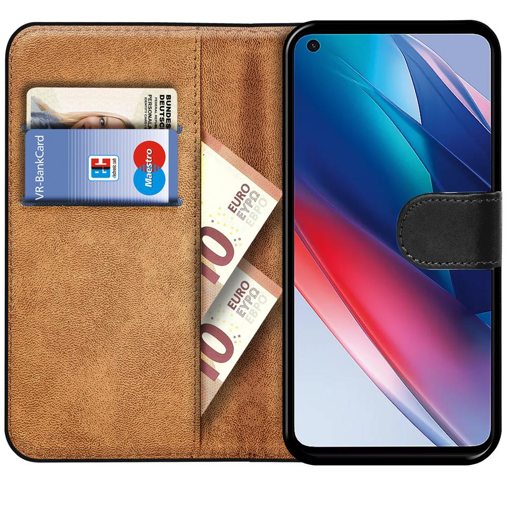 Basic Wallet für OPPO Find X3 Lite in Schwarz