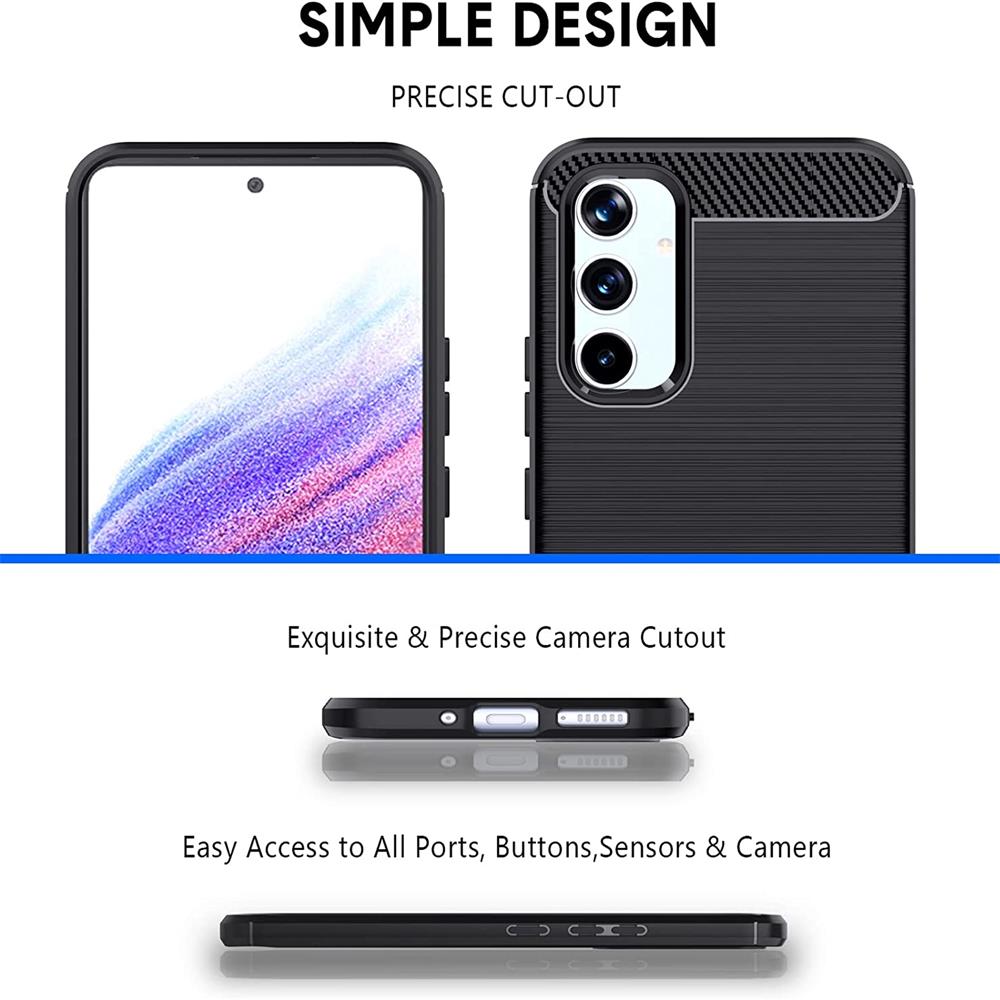 Carbon Brush TPU für Samsung Galaxy A54 5G in Schwarz
