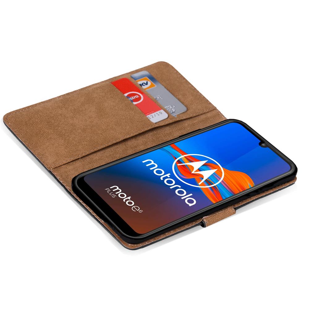 Basic Wallet für Motorola Moto E6 Plus in Schwarz