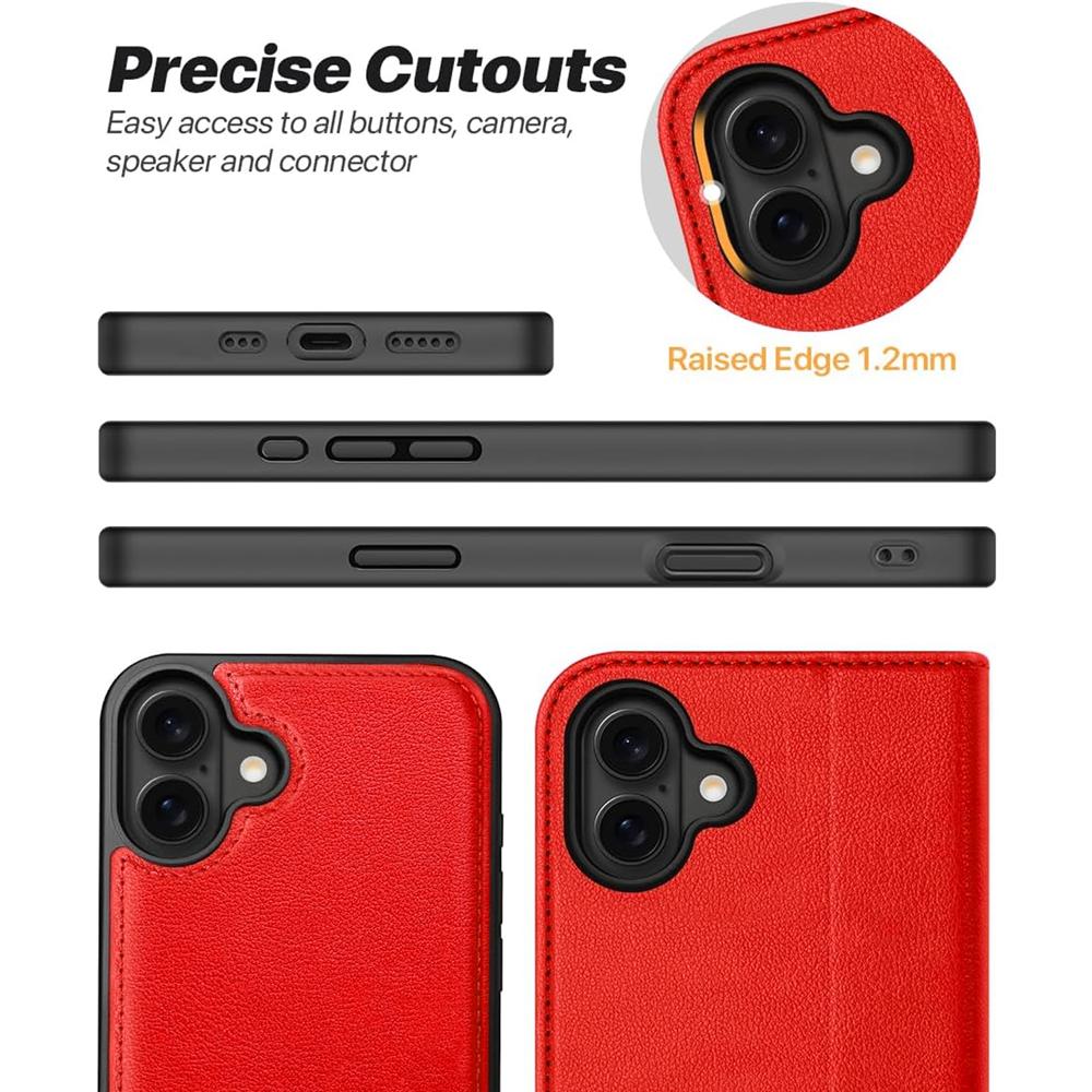 Magnetic Wallet für Apple iPhone 17 in Rot