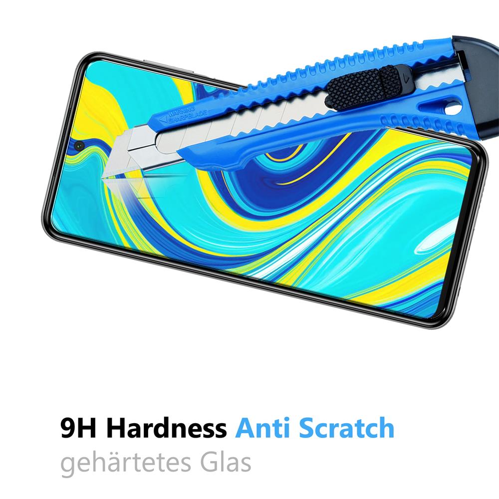 4in1 Glas Set für Xiaomi Redmi Note 9S