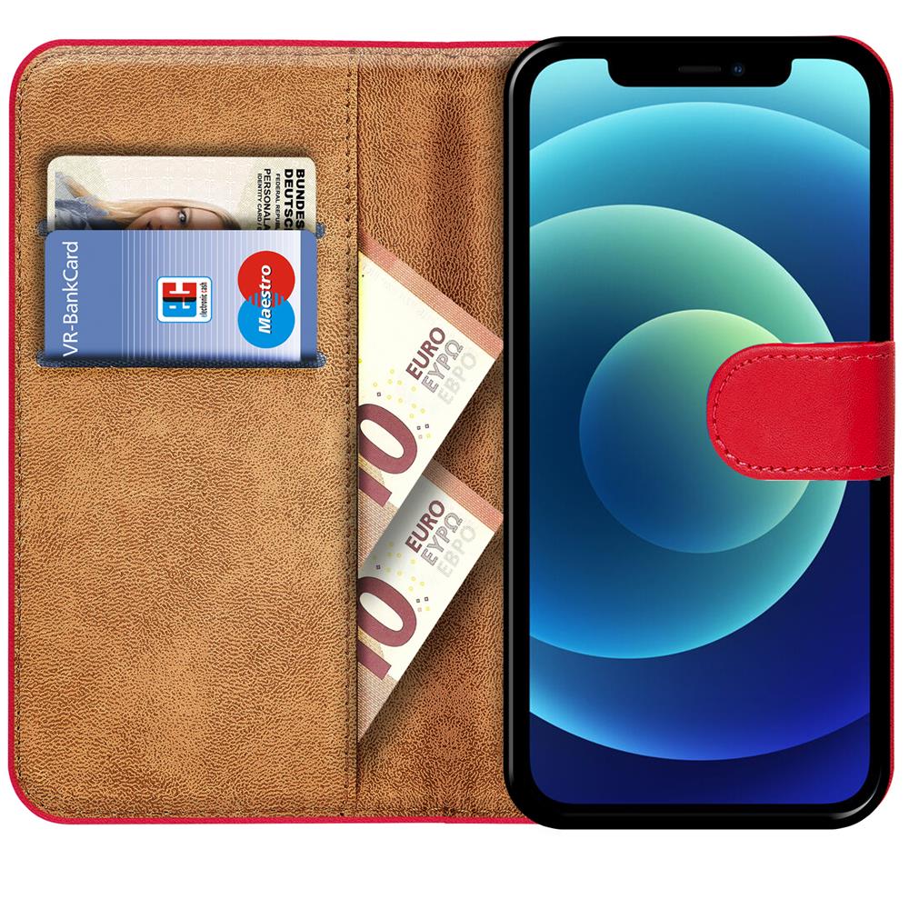 Basic Wallet für Apple iPhone 12 Mini in Rot