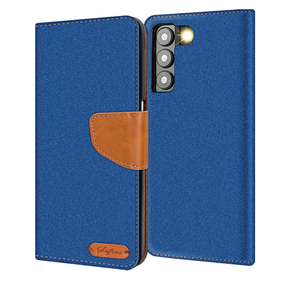 Textil Wallet für Samsung Galaxy S23 Plus in Blau