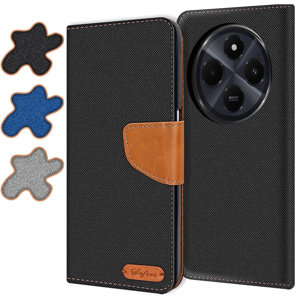 Textil Wallet für Xiaomi Redmi 14C / Poco C75