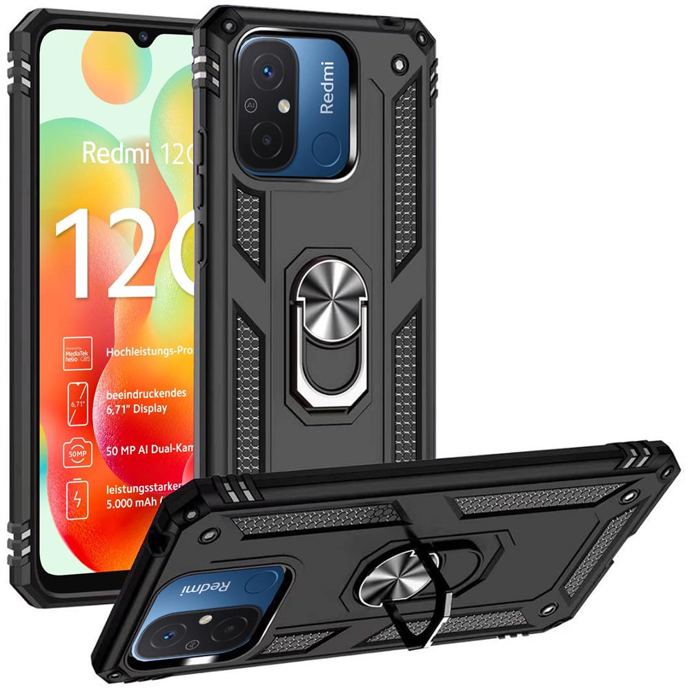 Army Case für Xiaomi Redmi 12C in Schwarz
