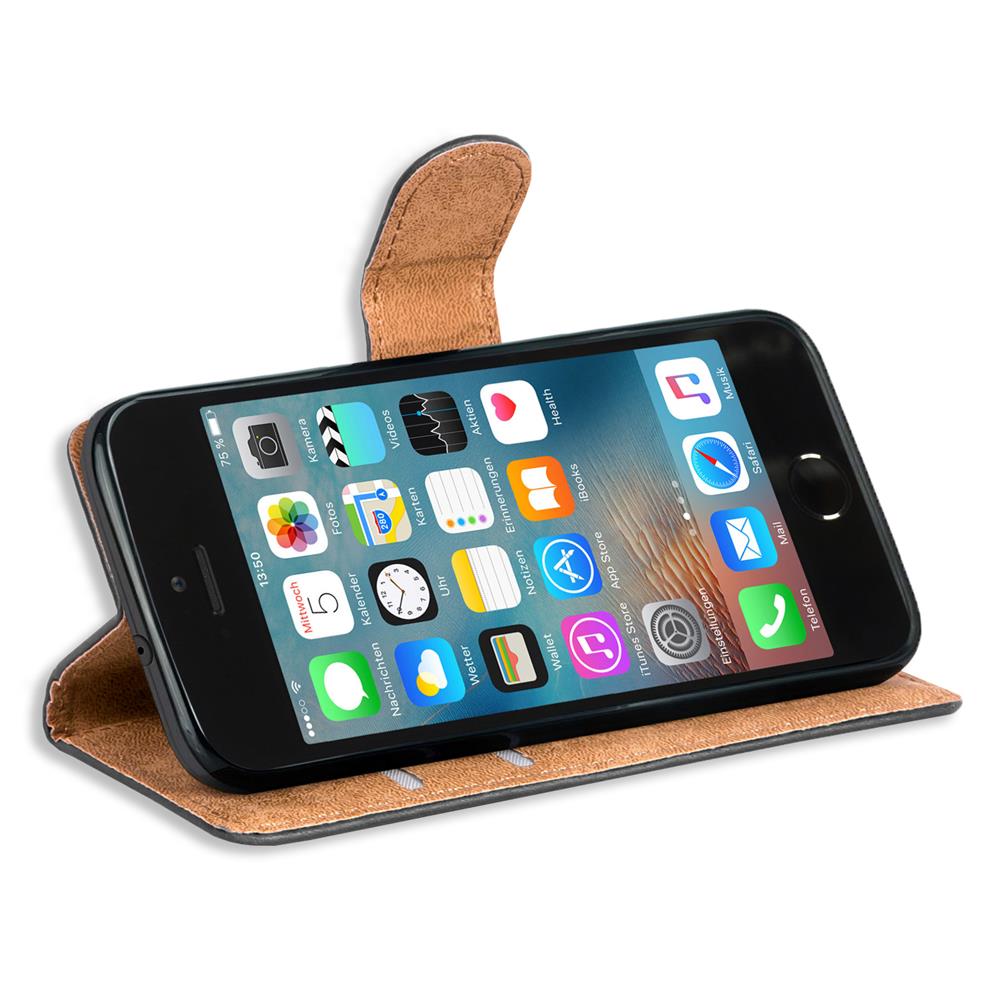 Basic Wallet für Apple iPhone 5 / 5S / SE Basic Wallet für Apple iPhone 5 / 5S / SE in Schwarz
