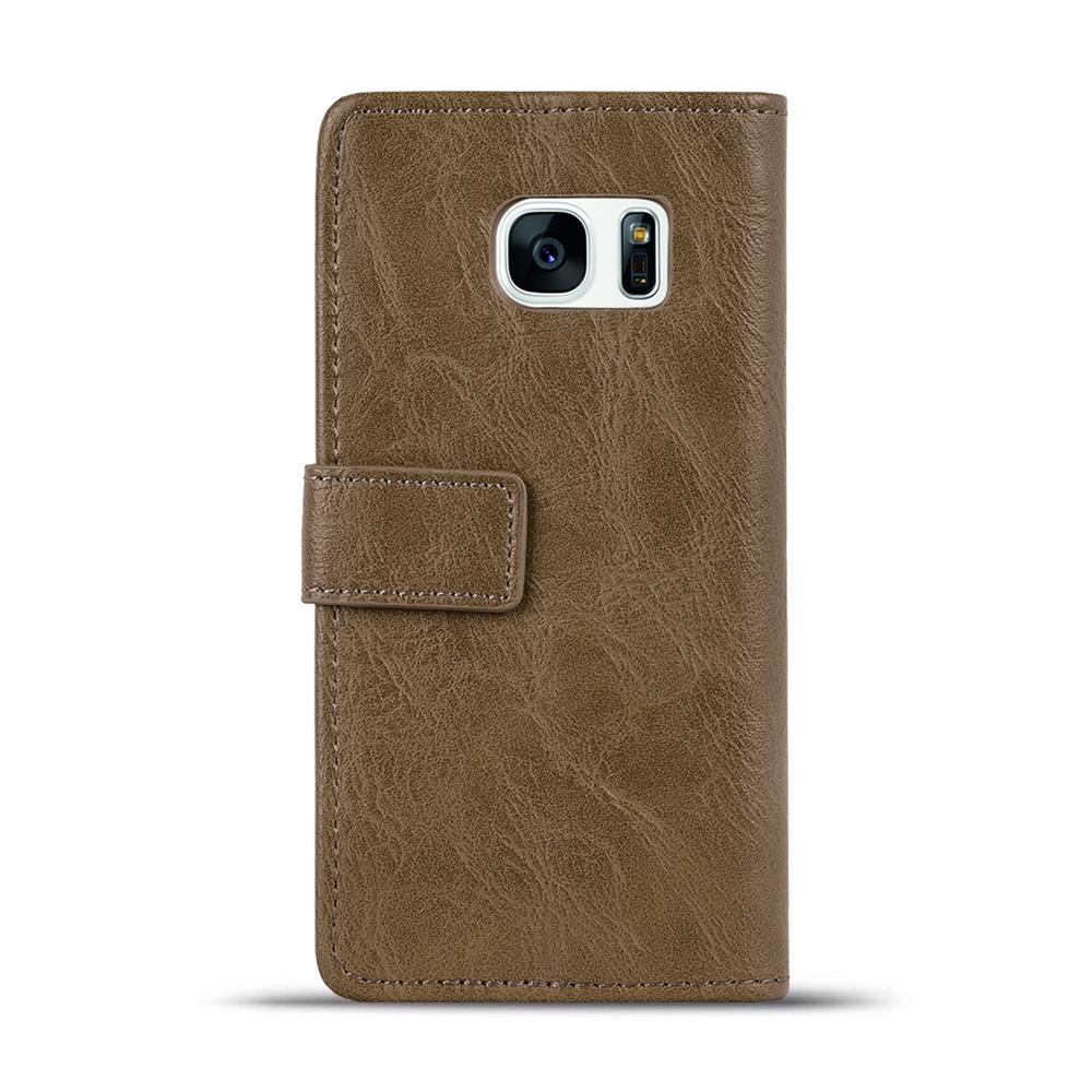 Retro Wallet für Samsung Galaxy S7 in Mocca