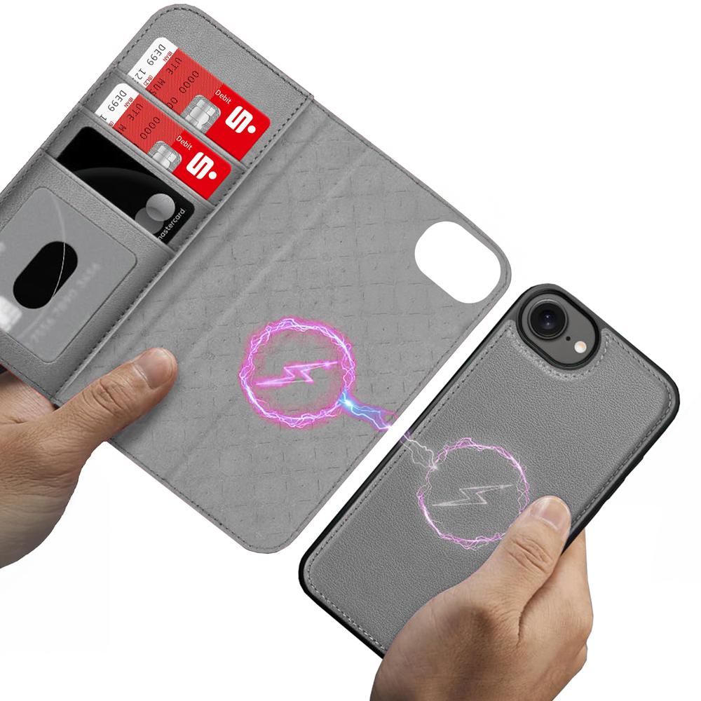 Magnetic Wallet für Apple iPhone 17e in Grau