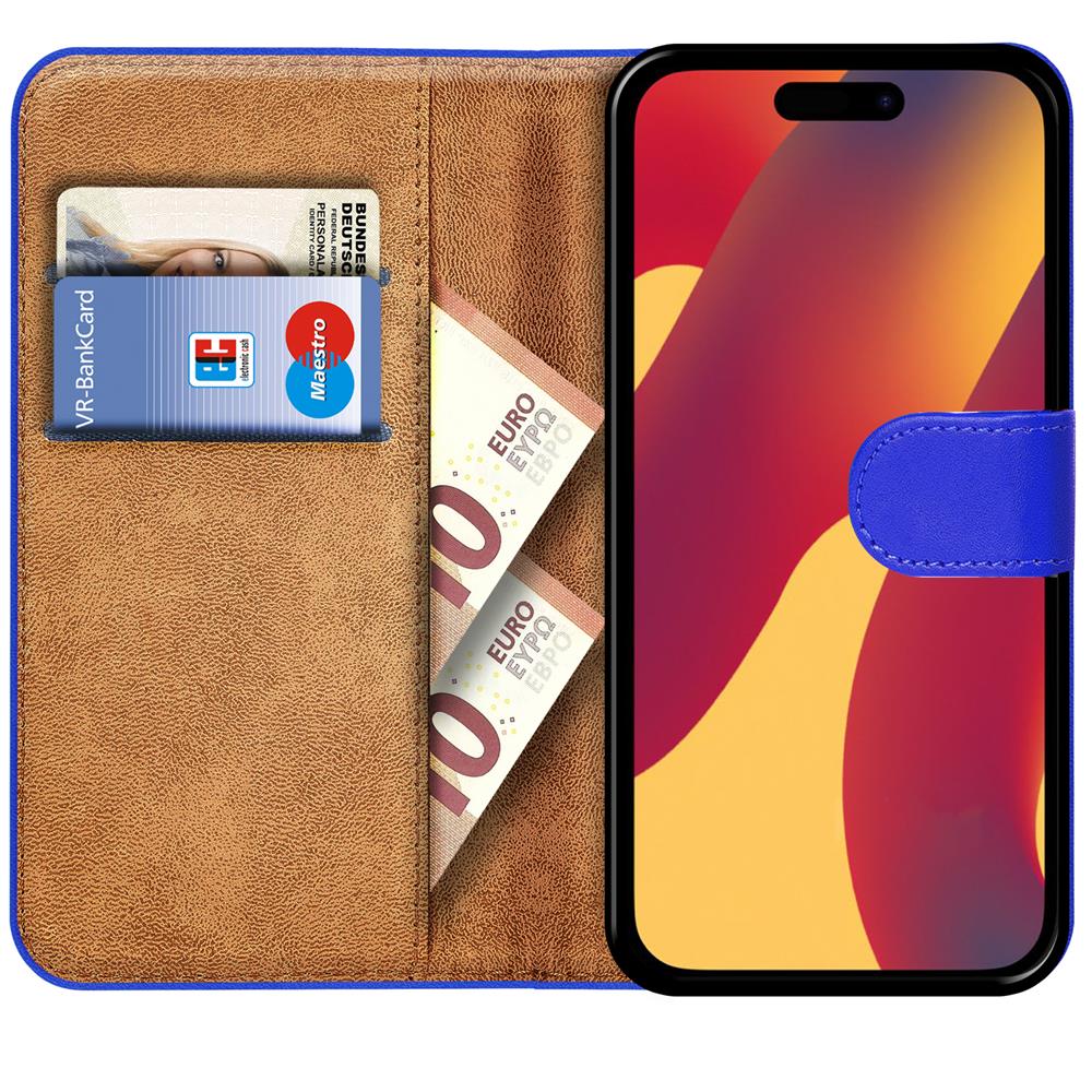 Basic Wallet für Apple iPhone 16 Pro Max in Blau