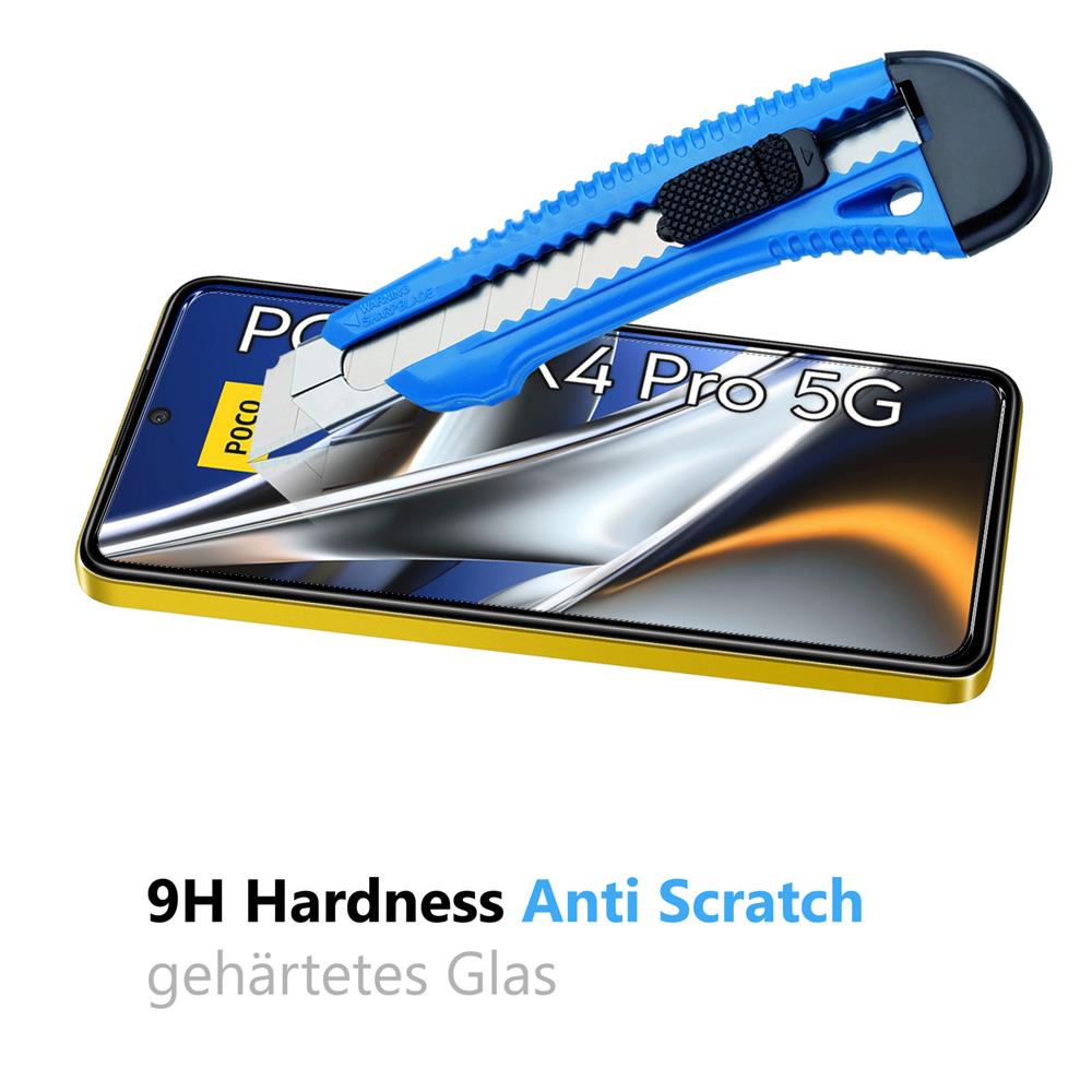 4in1 Glas Set für Xiaomi Poco X4 Pro 5G