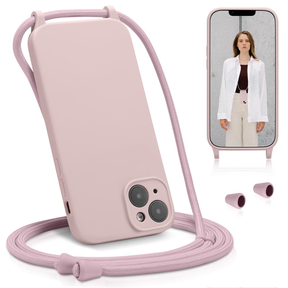 Connect Case Colour inkl. Kette für Apple iPhone 14 in Creme