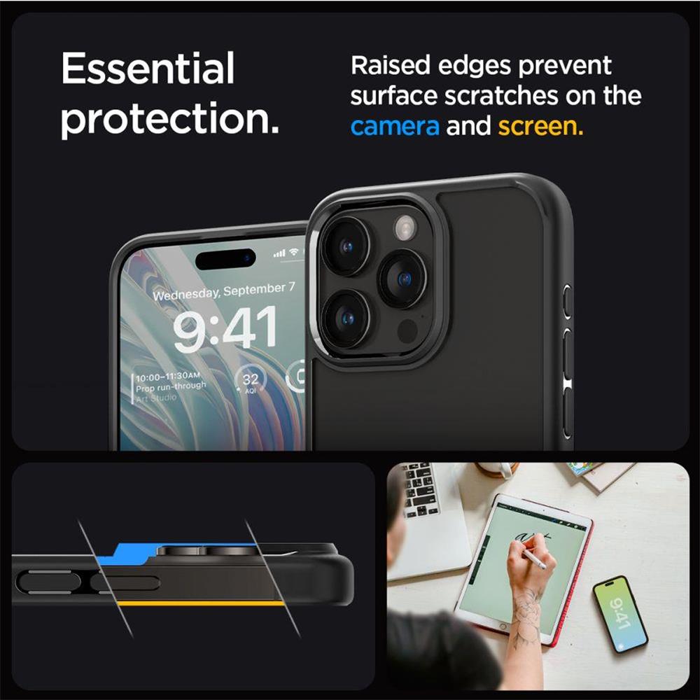 Spigen ULTRA HYBRID CASE für Apple iPhone 15 Pro Max in Schwarz
