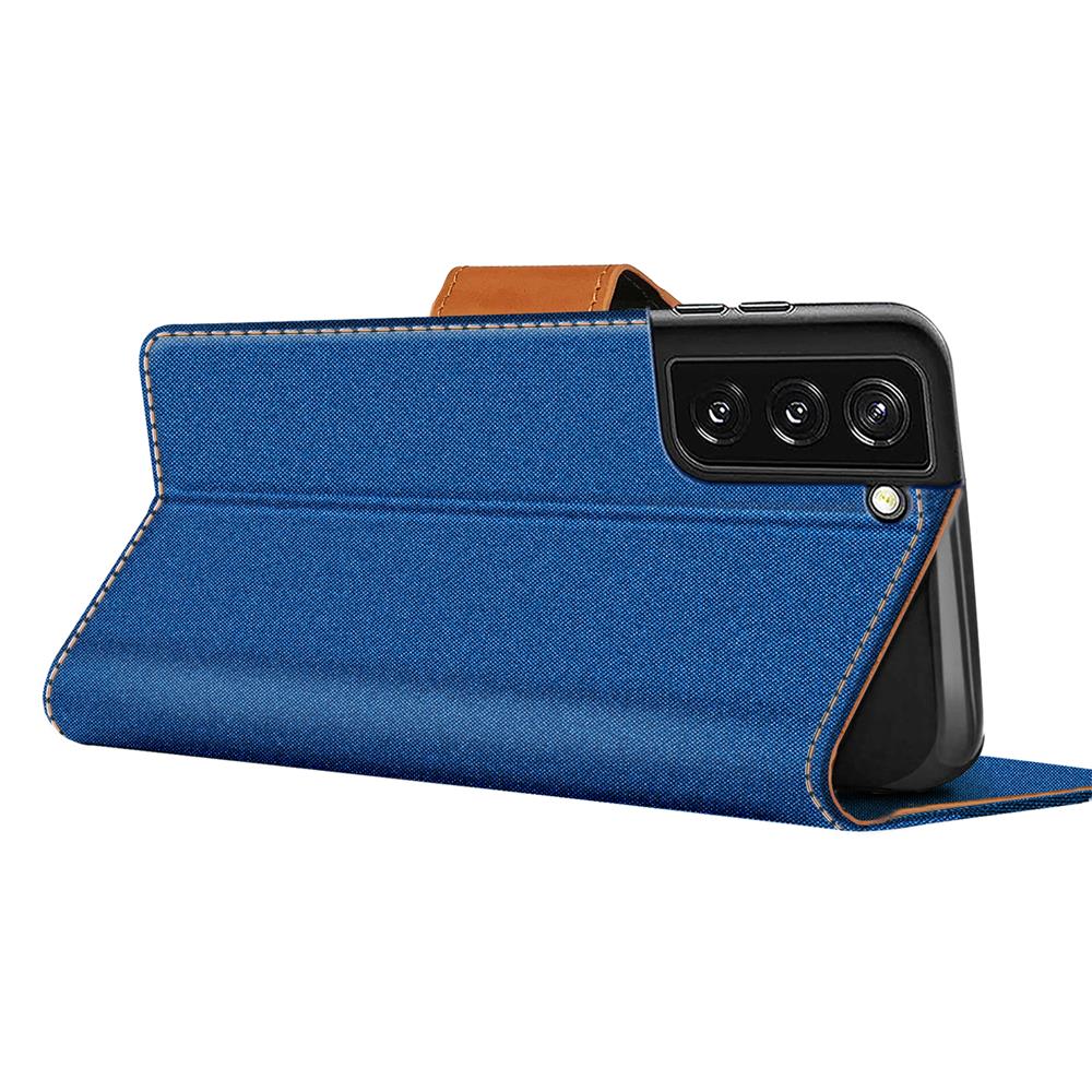 Textil Wallet für Samsung Galaxy S22 Plus in Blau