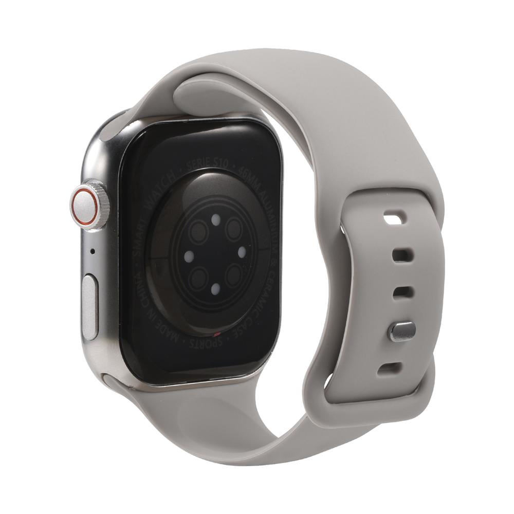 Silikonarmband Butterfly Apple Watch 1-11/SE1-3/Ultra1-3 - 42/44/45/49mm in Wolkengrau - Größe L