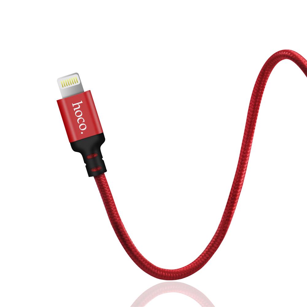 Hoco USB Kabel - X14 Lightning - 2M in Schwarz-Rot