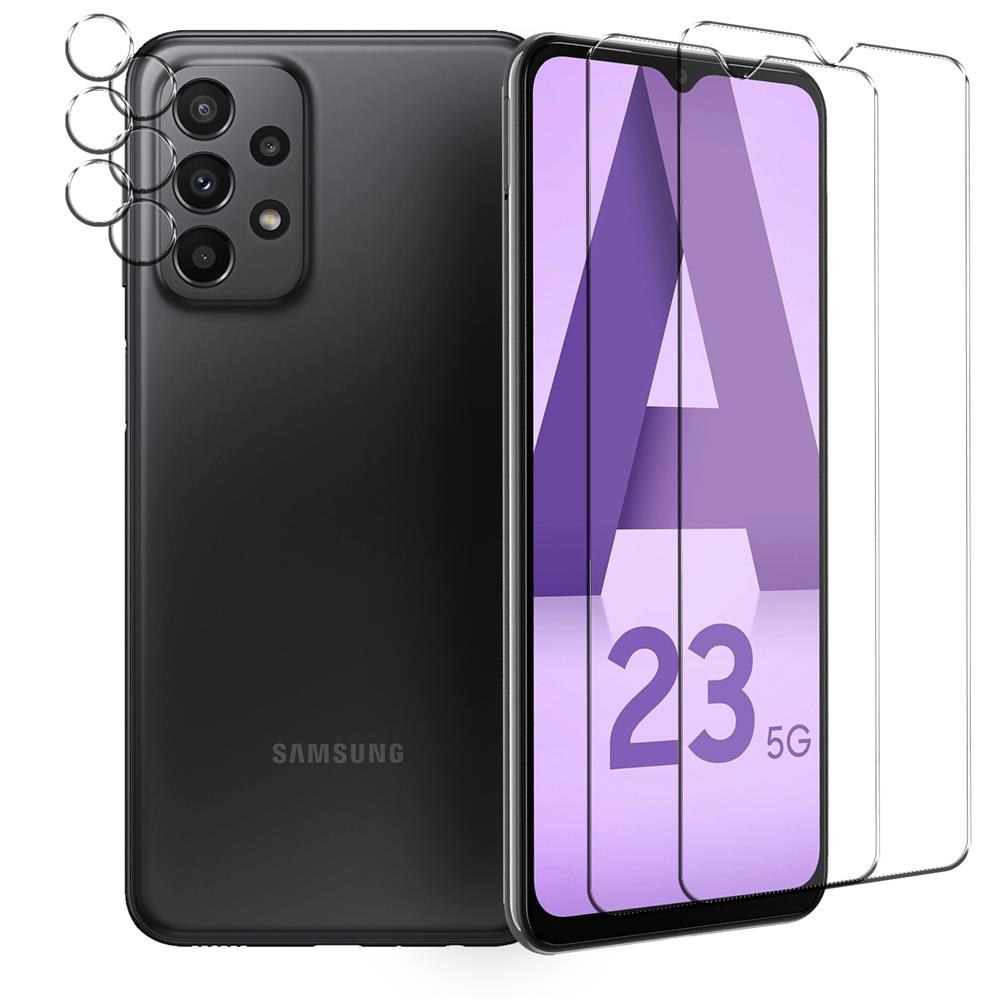 4in1 Glas Set für Samsung Galaxy A23 5G
