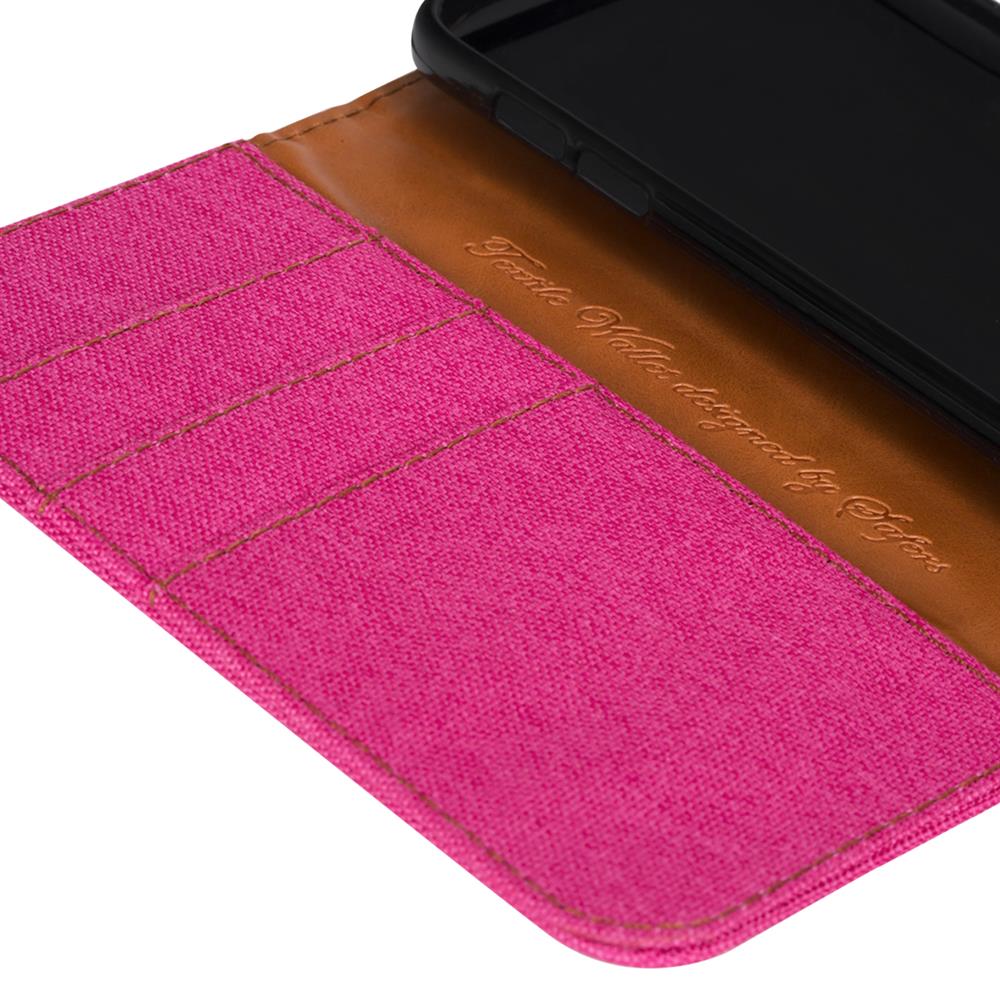 Textil Wallet für Wiko Tommy in Pink