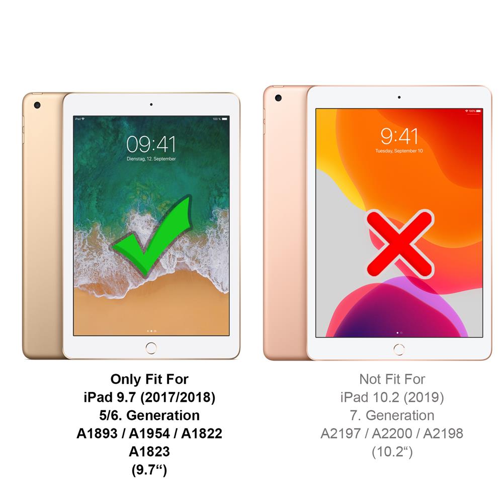 Rugged TPU Tab für Apple iPad 9.7 2017/2018 in Transparent