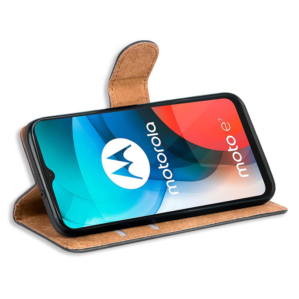 Basic Wallet für Motorola Moto E7 in Schwarz