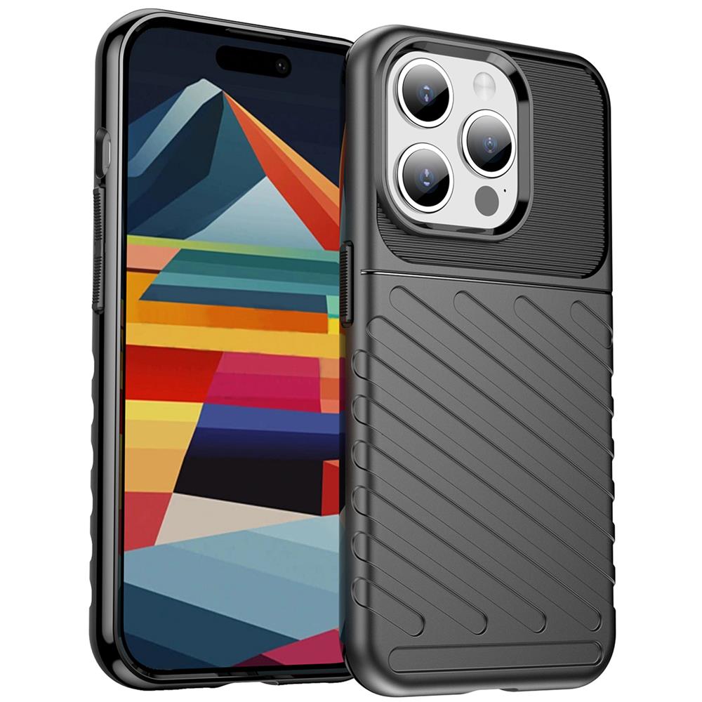 Thunder Case für Apple iPhone 15 Pro Max in Schwarz