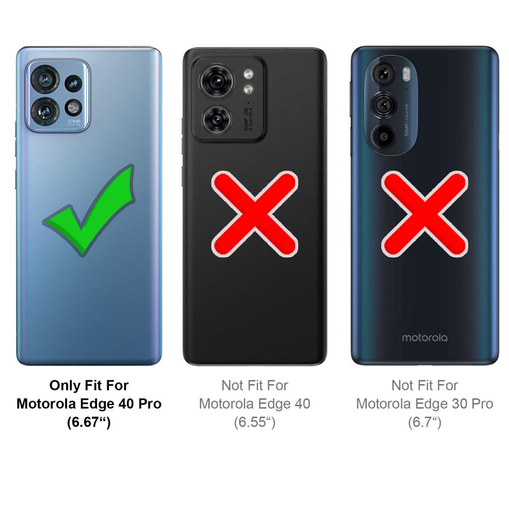 Carbon Brush TPU für Motorola Edge 40 Pro in Schwarz