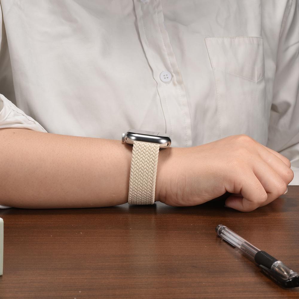 Loop Nylonarmband für Apple Watch 1-11/SE1-3/Ultra1-3 - 42/44/45/49mm in Perlbeige - Universal