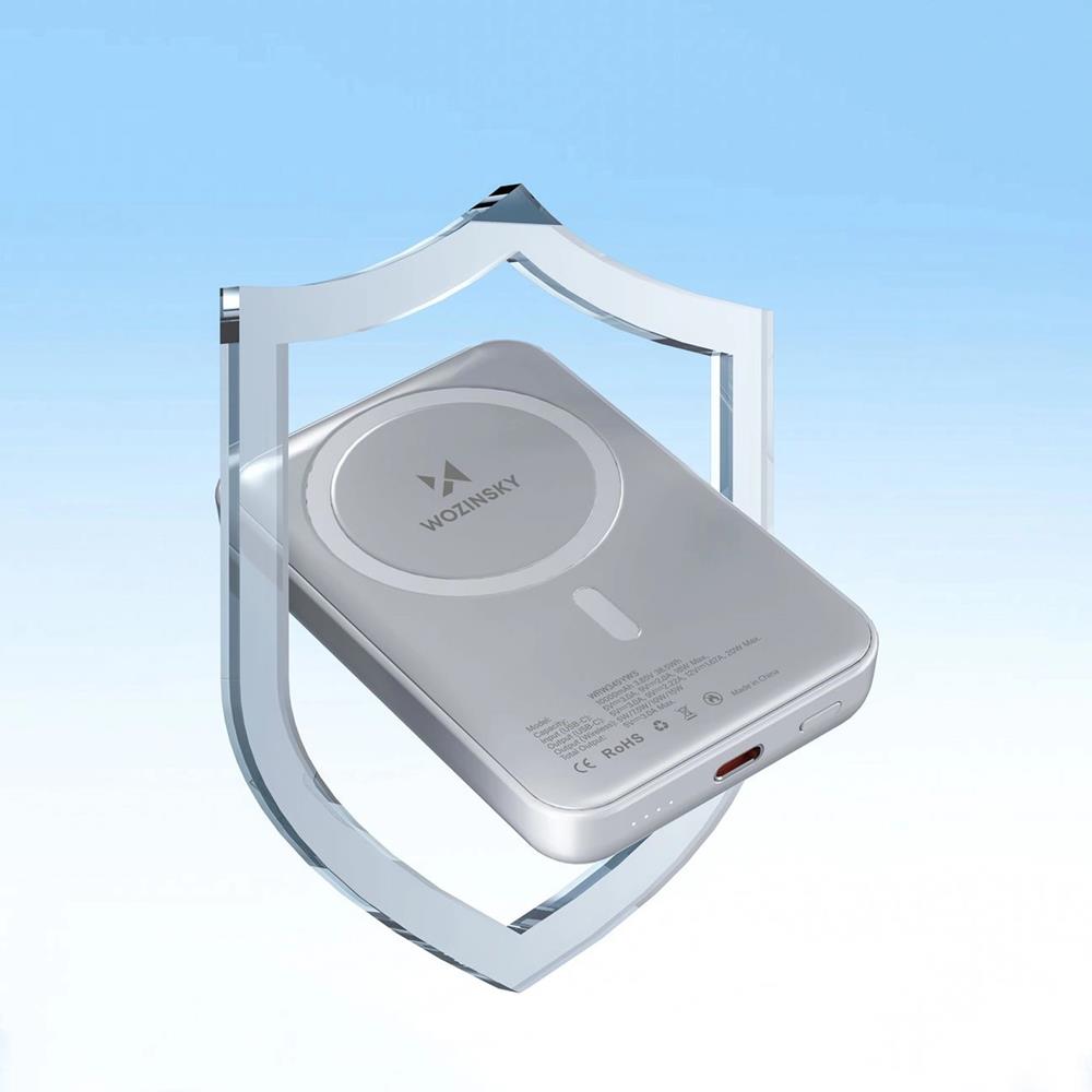 Power Bank - Wozinsky - MagSafe WRW349Y - 10000 mAh in Weiss Power Bank - Wozinsky - MagSafe WRW349Y - 10000 mAh in Weiss