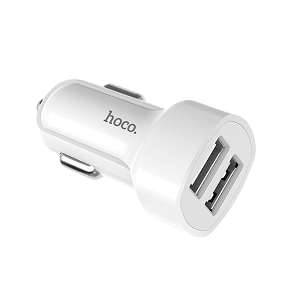 Kfz-Ladegerät Hoco - Z2A microUSB in Weiss