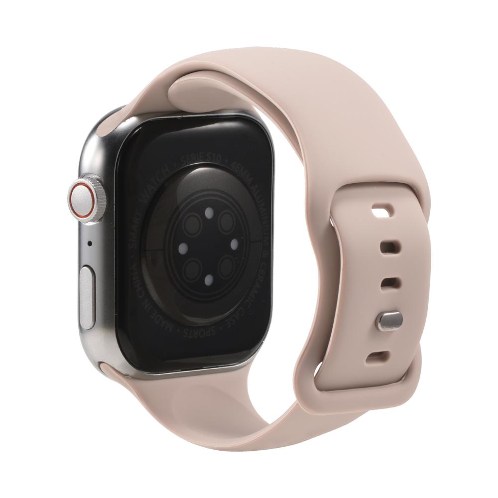 Silikonarmband Butterfly Apple Watch 1-11/SE1-3/Ultra1-3 - 42/44/45/49mm in Sandrosa - Größe L