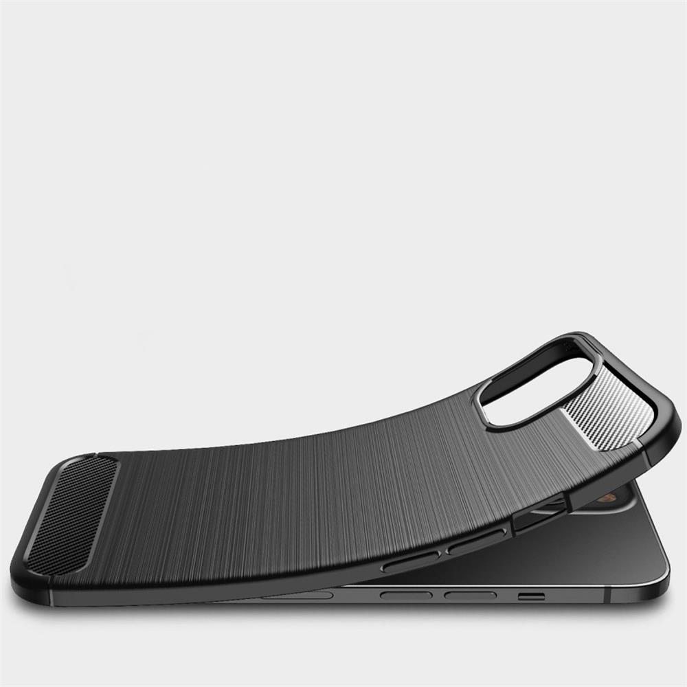 Carbon Brush TPU für Apple iPhone 15 Plus in Schwarz