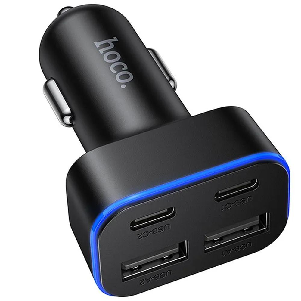 Hoco Kfz-Ladegerät - Z63 2x USB-C/2x USB-A - Schwarz