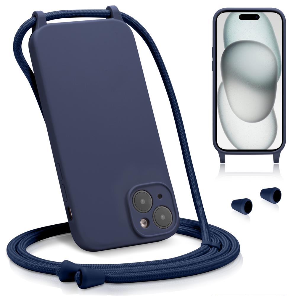 Connect Case Colour inkl. Kette für Apple iPhone 15 Plus in Blau