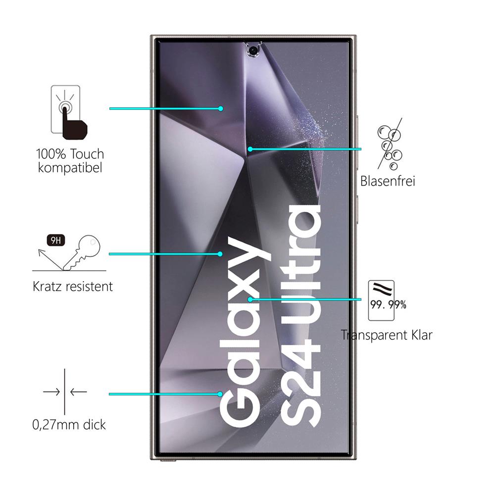Glas 2in1 für Samsung Galaxy S24 Ultra