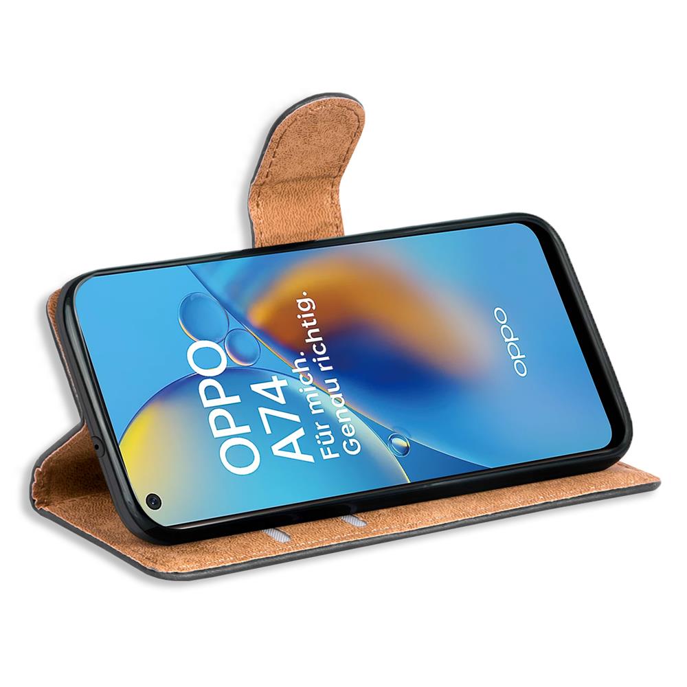Basic Wallet für OPPO A74 4G in Schwarz