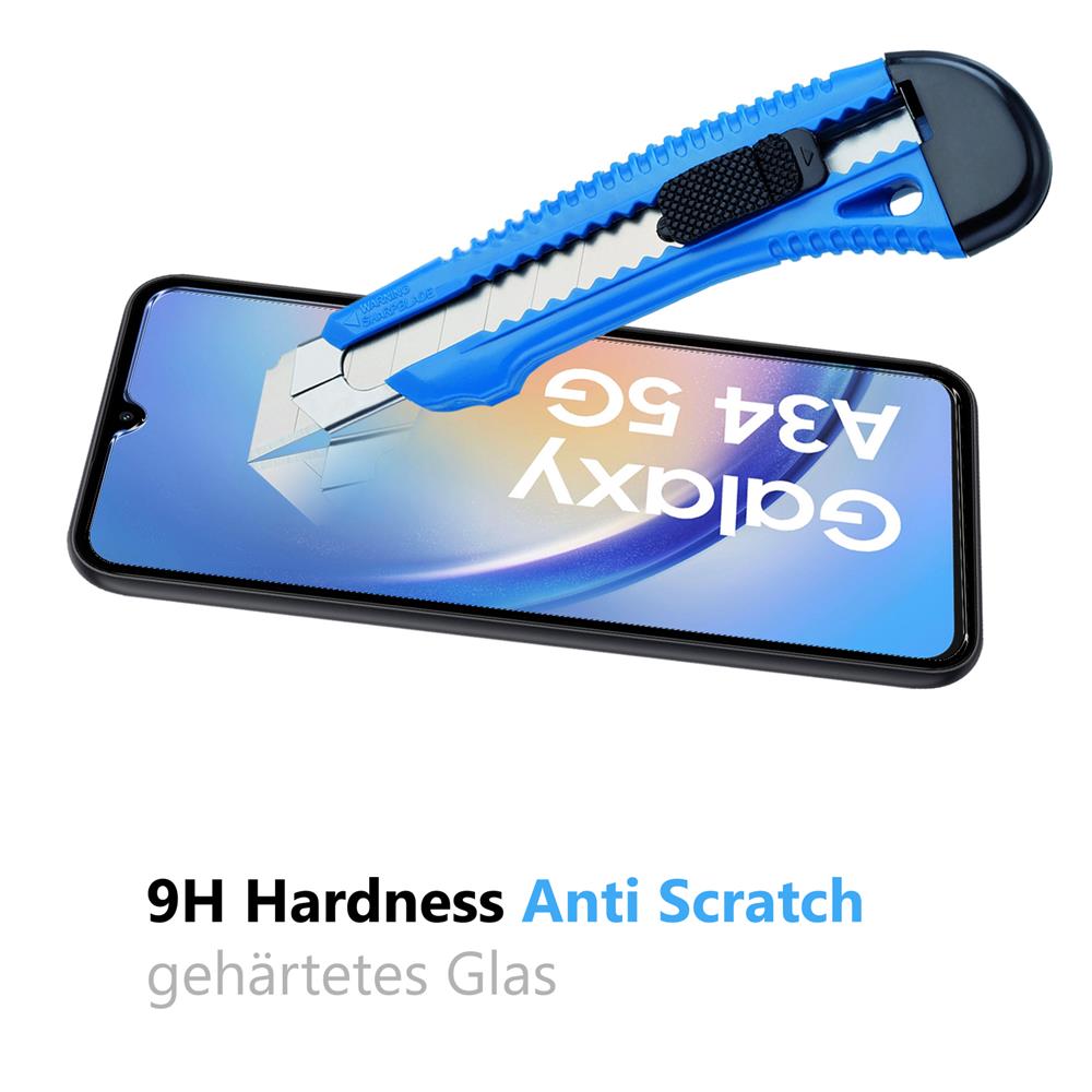 4in1 Glas Set für Samsung Galaxy A34 5G