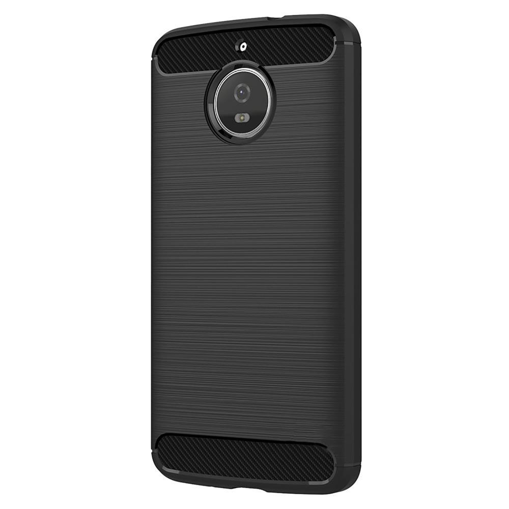 Carbon Brush TPU für Motorola Moto E4 Plus in Schwarz